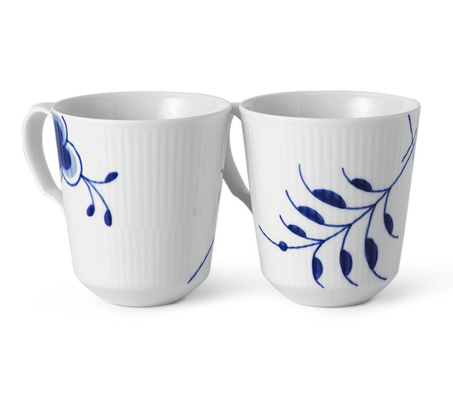 Royal Copenhagen Krus 2 stk 37cl, Jubilumsdekoration, Bl Mega Riflet