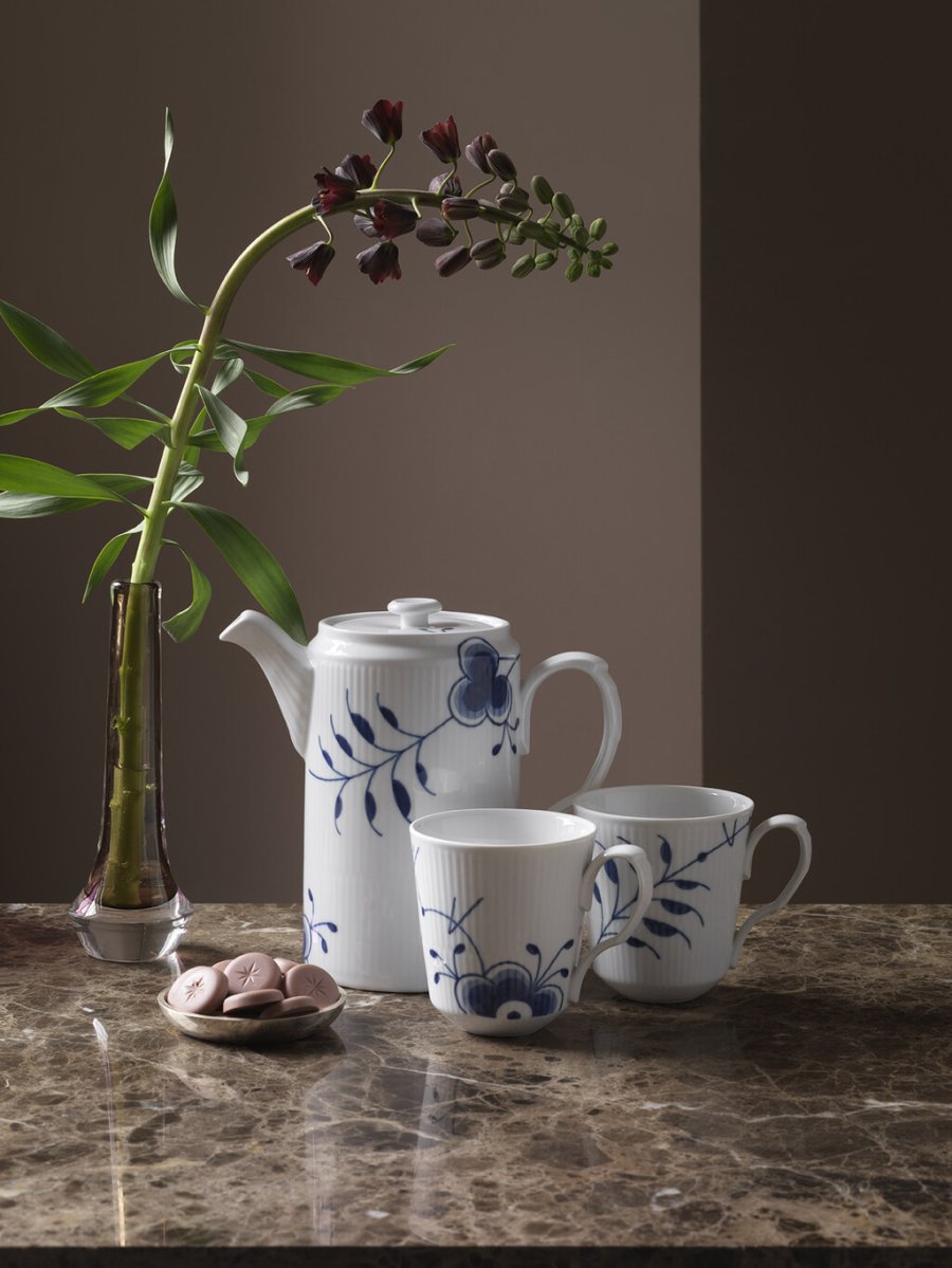 Royal Copenhagen Krus 2 stk 37cl, Jubilumsdekoration, Bl Mega Riflet