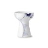 Royal Copenhagen Mega Blau Gerippt Vase 19 cm