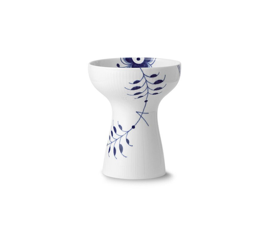 Royal Copenhagen Mega Blau Gerippt Vase 19 cm