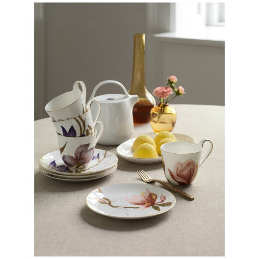 Royal Copenhagen Flora Hochhenkeltasse, 33 cl, Magnolie