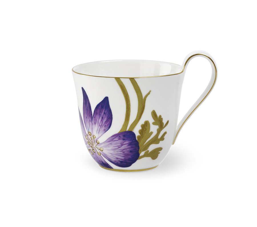 Royal Copenhagen Flora Hochhenkeltasse, 33 cl, Stiefmütterchen