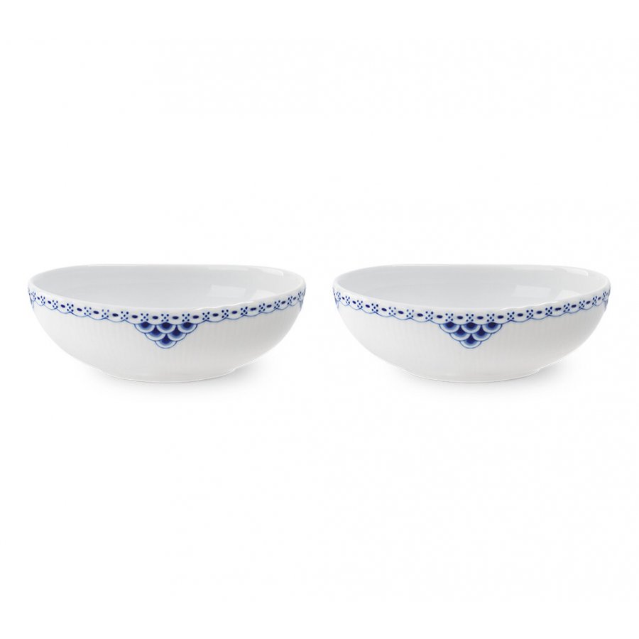 Royal Copenhagen Prinzess Schale oval 2er Set 37 cl