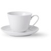 Royal Copenhagen Weiß Gerippt Tasse m. Untertasse 24 cl