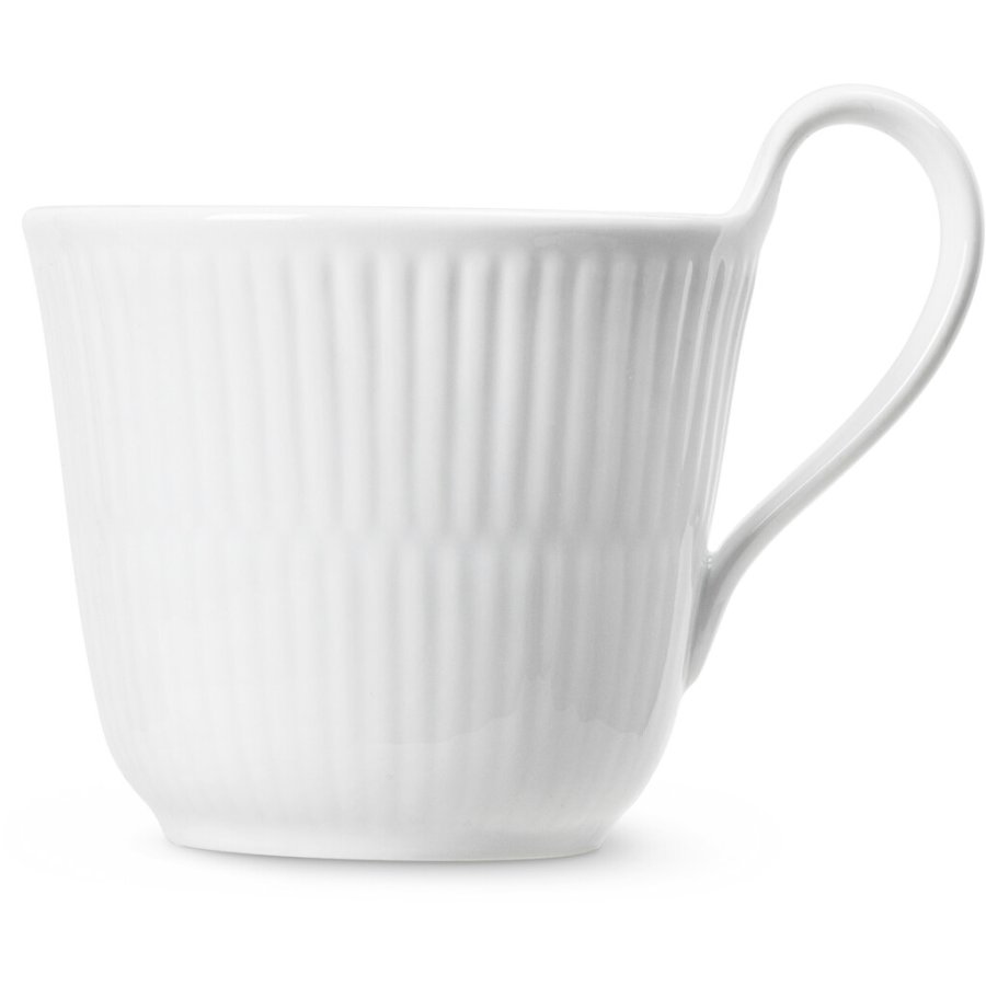 Royal Copenhagen Weiß Gerippt Hochhenkeltasse 25 cl