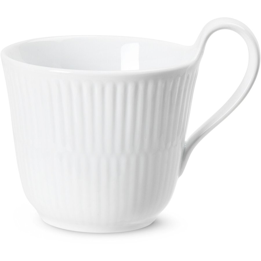 Royal Copenhagen Weiß Gerippt Hochhenkeltasse 25 cl