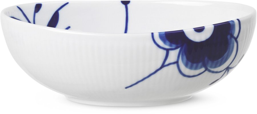 Royal Copenhagen Mega Blau Gerippt Ovale Schale 37 cl