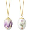 Royal Copenhagen Pskeg 2 stk. 6 cm, Lilla Krokus & Lilla Krokusblade