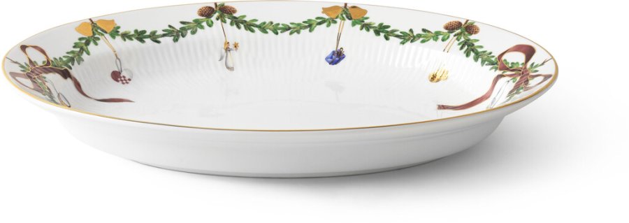 Royal Copenhagen Star Fluted Christmas Platte oval 34 cm