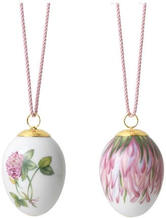 Royal Copenhagen P�ske�g 2 stk, R�dkl�ver & R�dkl�verblade