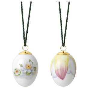 Royal Copenhagen P�ske�g 2 stk, �kande & �kandeblade