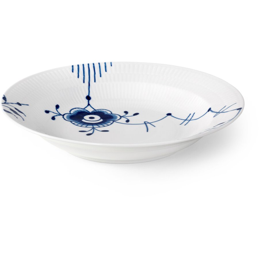 Royal Copenhagen Mega Blau Gerippt Tiefer Teller 27 cm