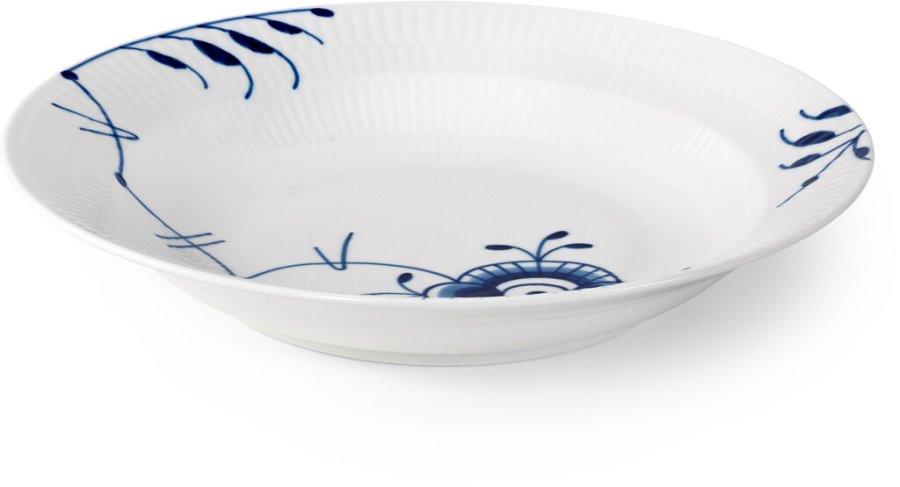 Royal Copenhagen Mega Blau Gerippt Tiefer Teller 27 cm