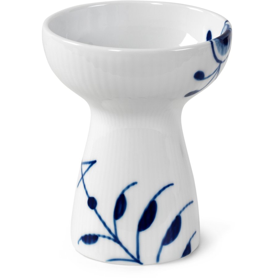 Royal Copenhagen Mega Blau Gerippt Vase H11 cm