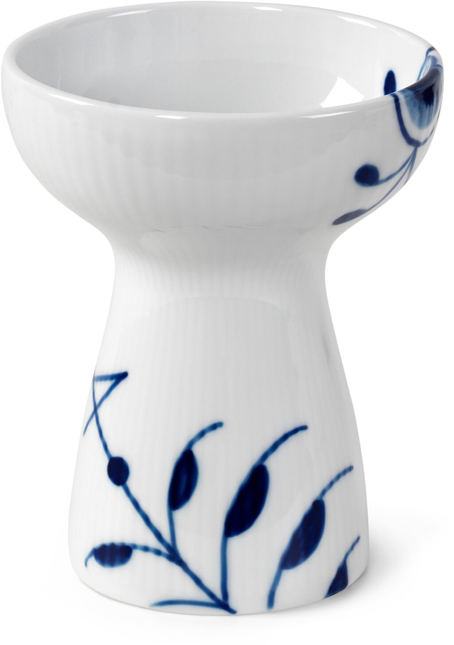 Royal Copenhagen Mega Blau Gerippt Vase H11 cm