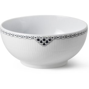 Royal Copenhagen Schwarz Gerippt Spitze Schale 18 cm