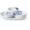 Royal Copenhagen Mega Blau Gerippt Servier-Set 4-teiliges Set