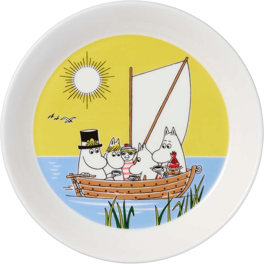 Moomin Arabia Mumin Tellerset 2er Set 19 cm, Lagerfeuer & Segeln