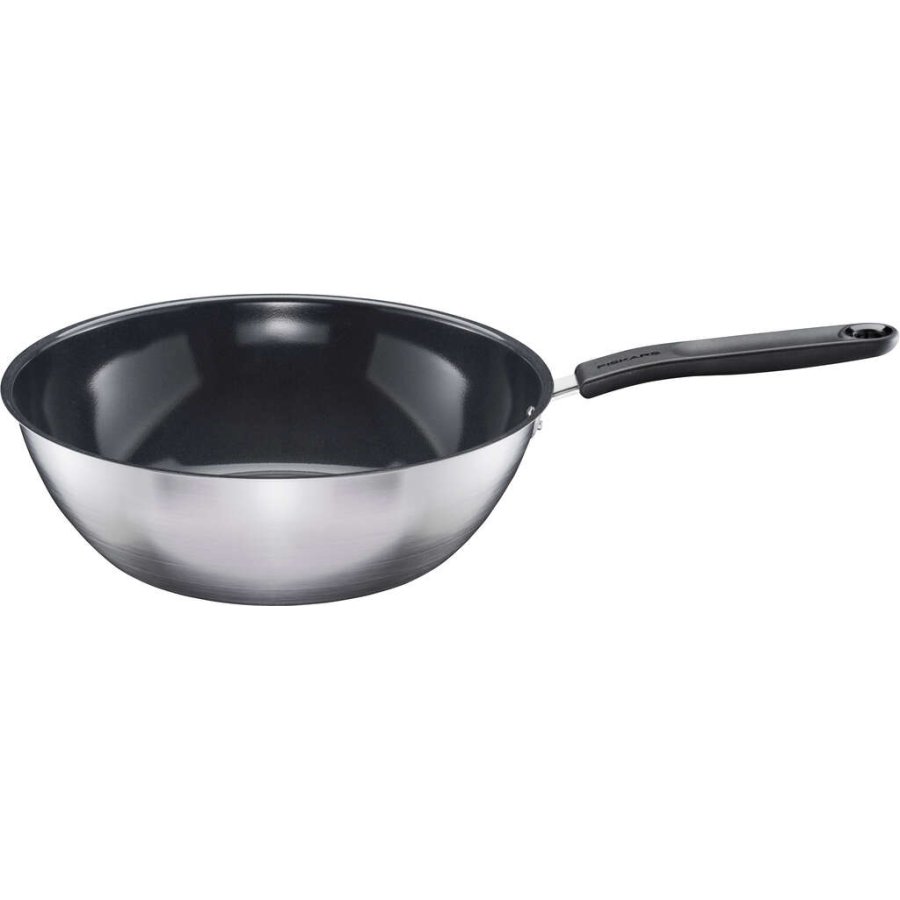 Fiskars Functional Form Wok 28 cm, Edelstahl