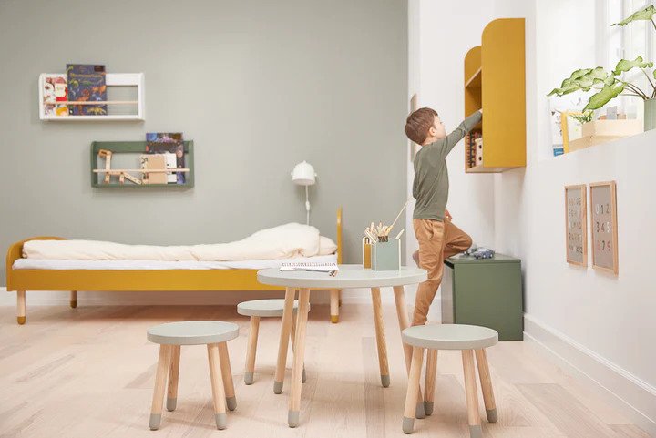 FLEXA Dots Regal 75x60 cm, Mustard