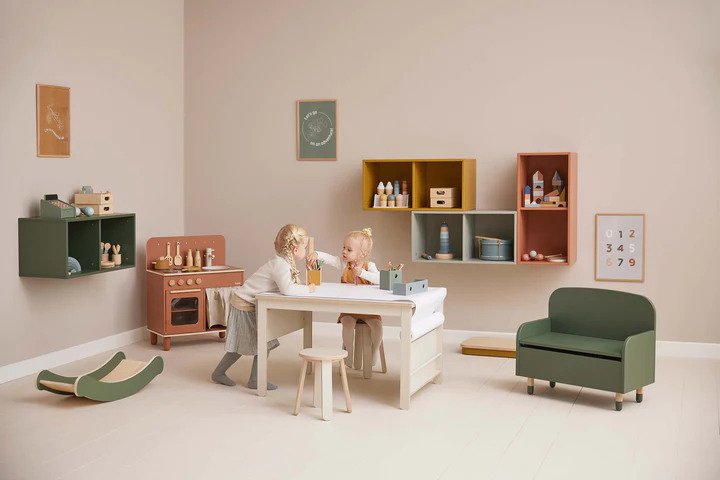 FLEXA Play Taburet til Tegnebord H32 cm, Warm Grey