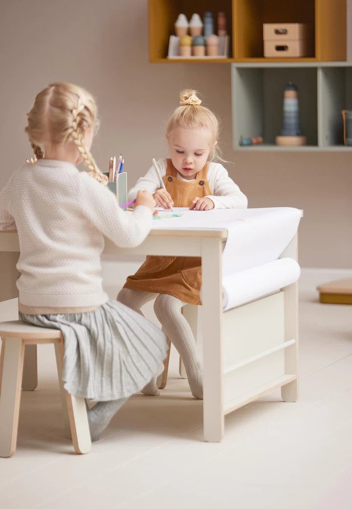 FLEXA Play Taburet til Tegnebord H32 cm, Warm Grey
