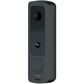 Foss FESH Smart Home Videotrklingel mit Ton, Schwarz/Wei