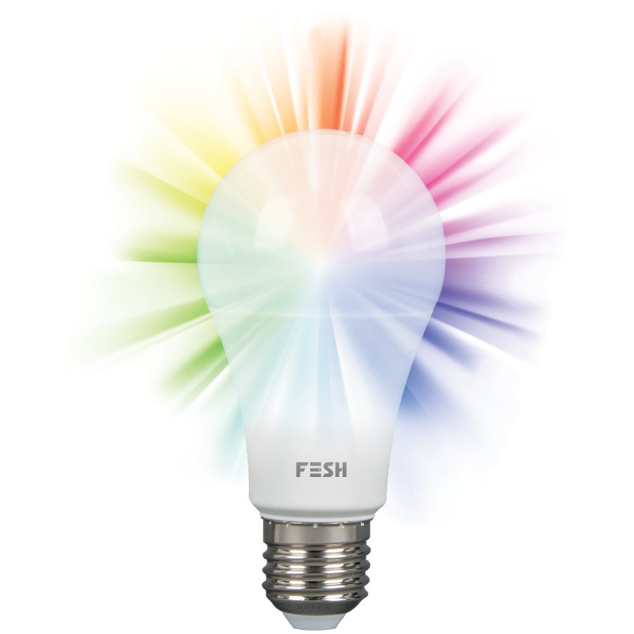 FESH Smart Home Birne LED E27 9W Dimmbar, Multi