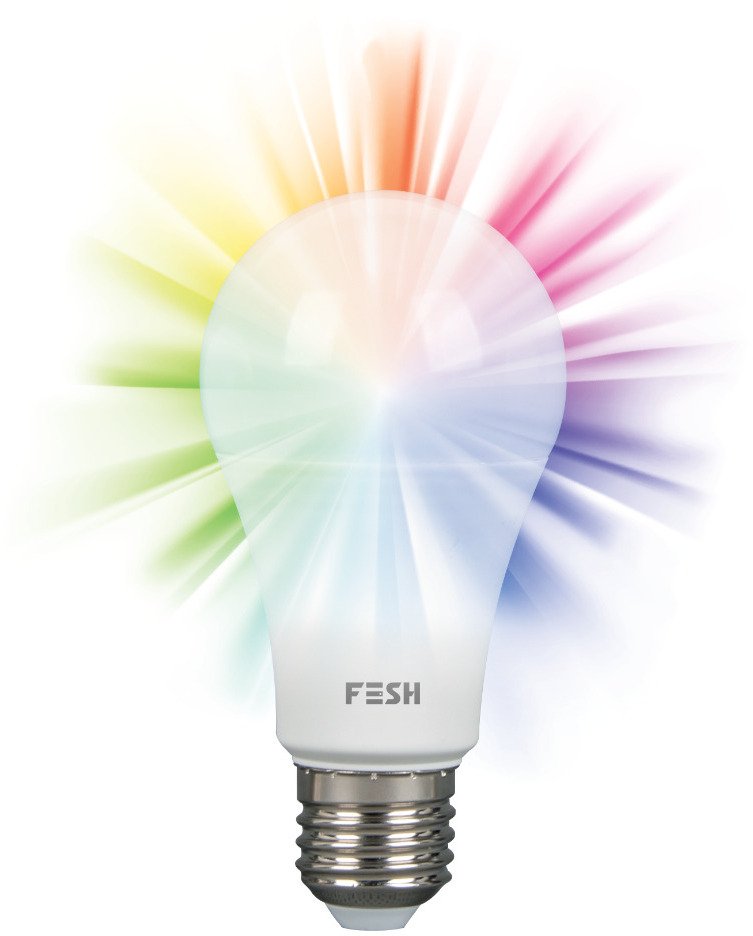 FESH Smart Home Birne LED E27 9W Dimmbar, Multi