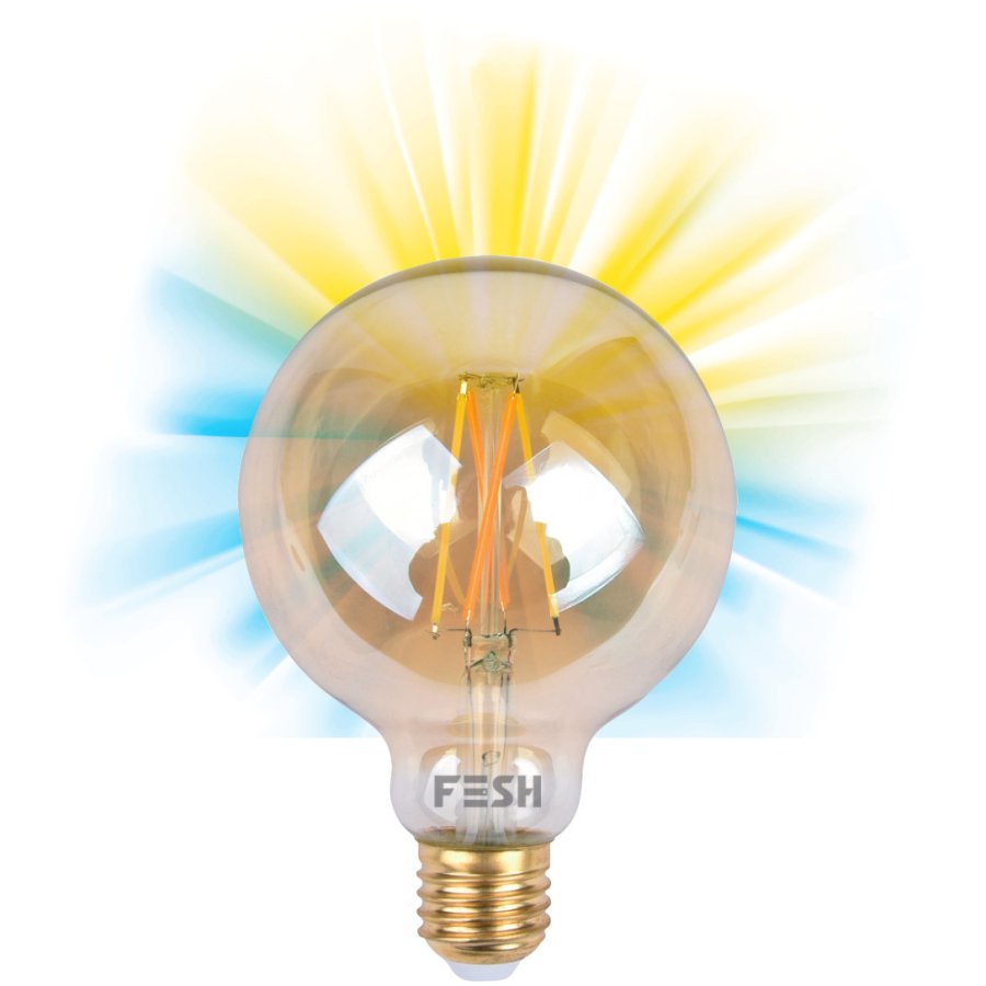 FESH Smart Home Birne LED E27 5,5W Dimmbar, Amber