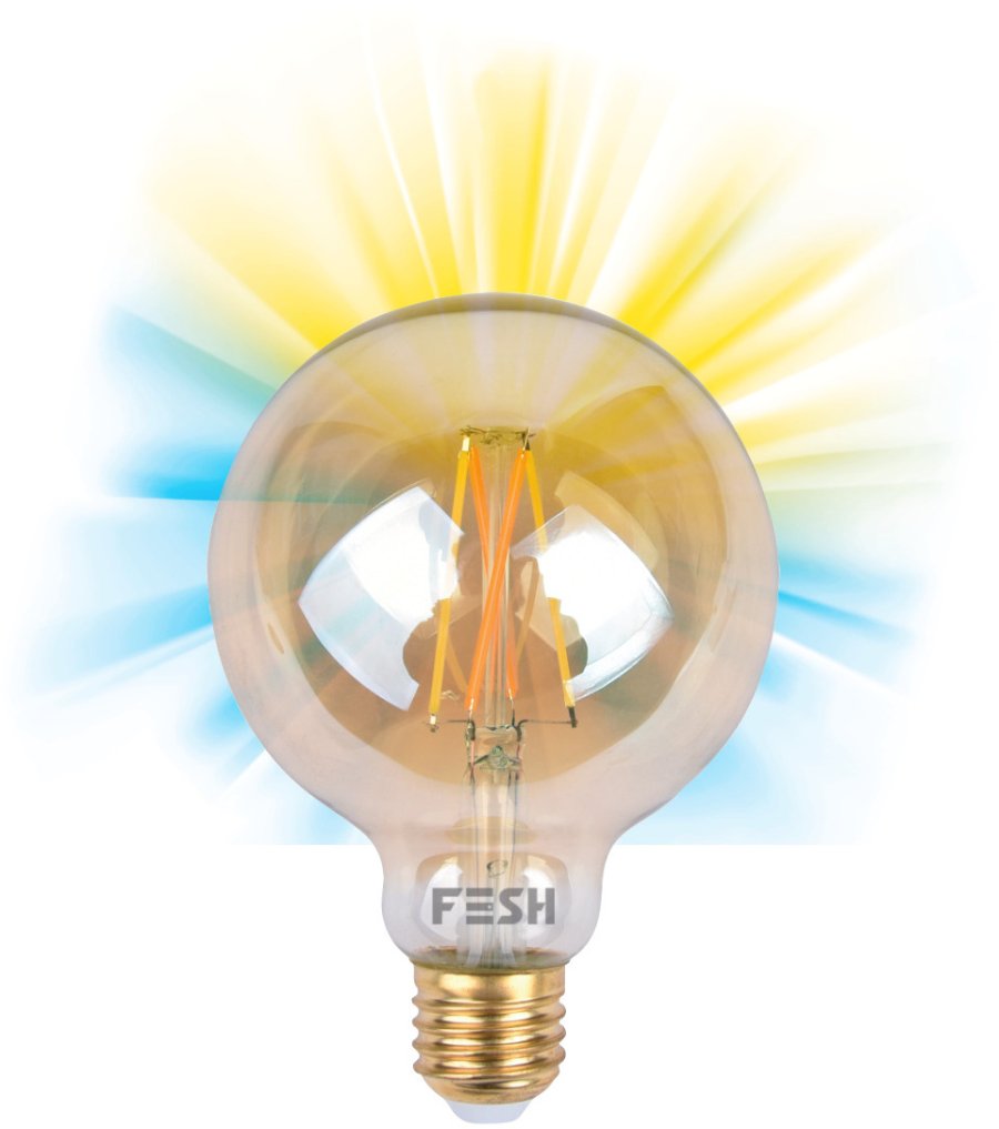 FESH Smart Home Birne LED E27 5,5W Dimmbar, Amber