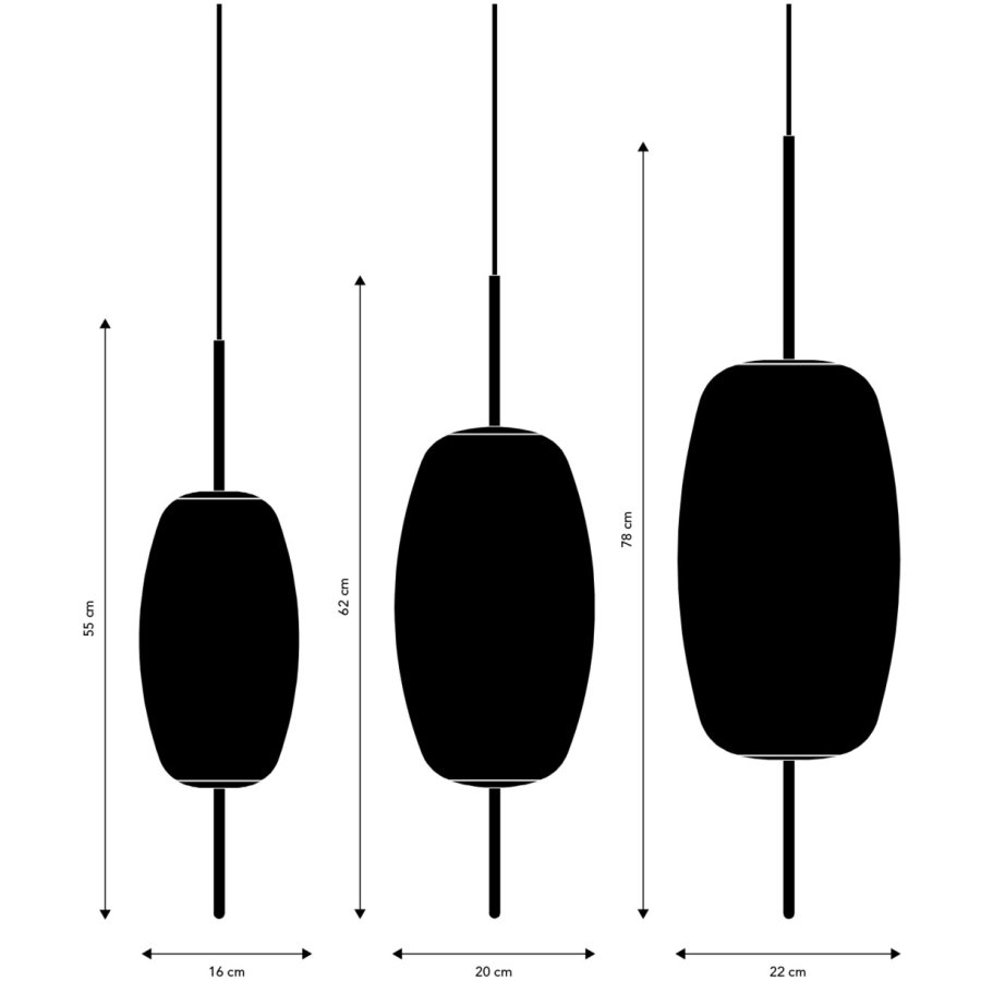 Frandsen Silk Pendel inkl. Baldakin 22 cm, Opalhvid