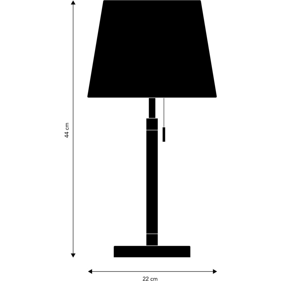 Frandsen Venice Bordlampe H44 cm, Sort/Krom