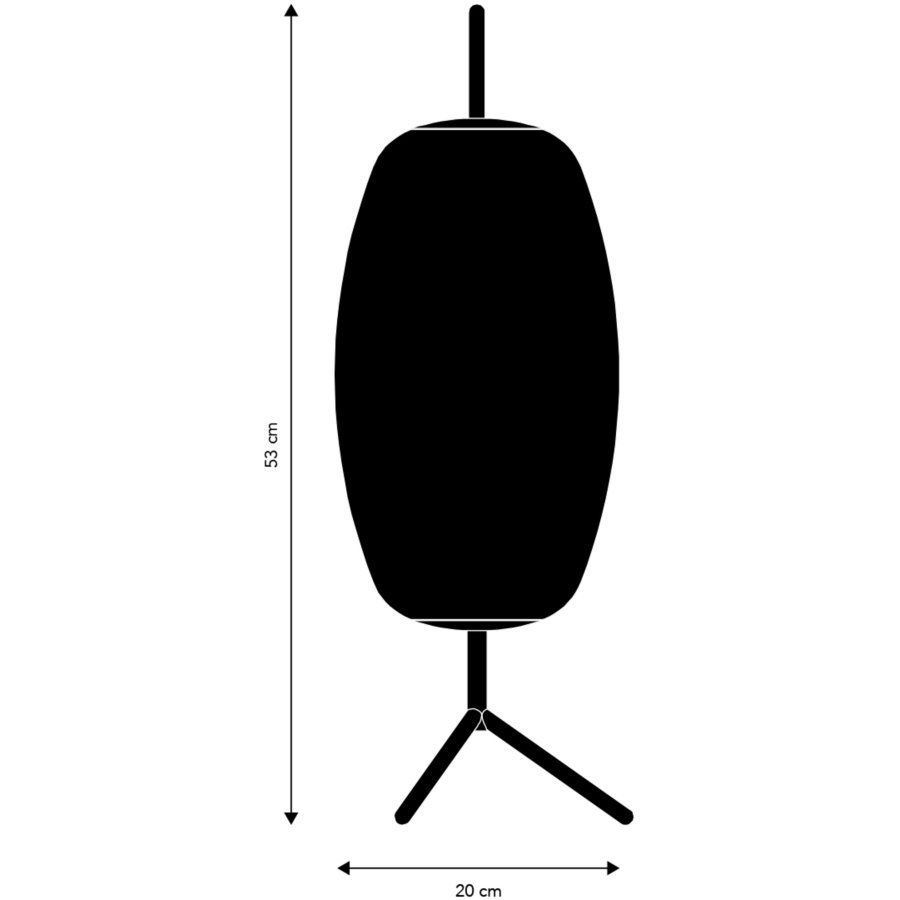 Frandsen Silk Bordlampe H53 cm, Opalhvid