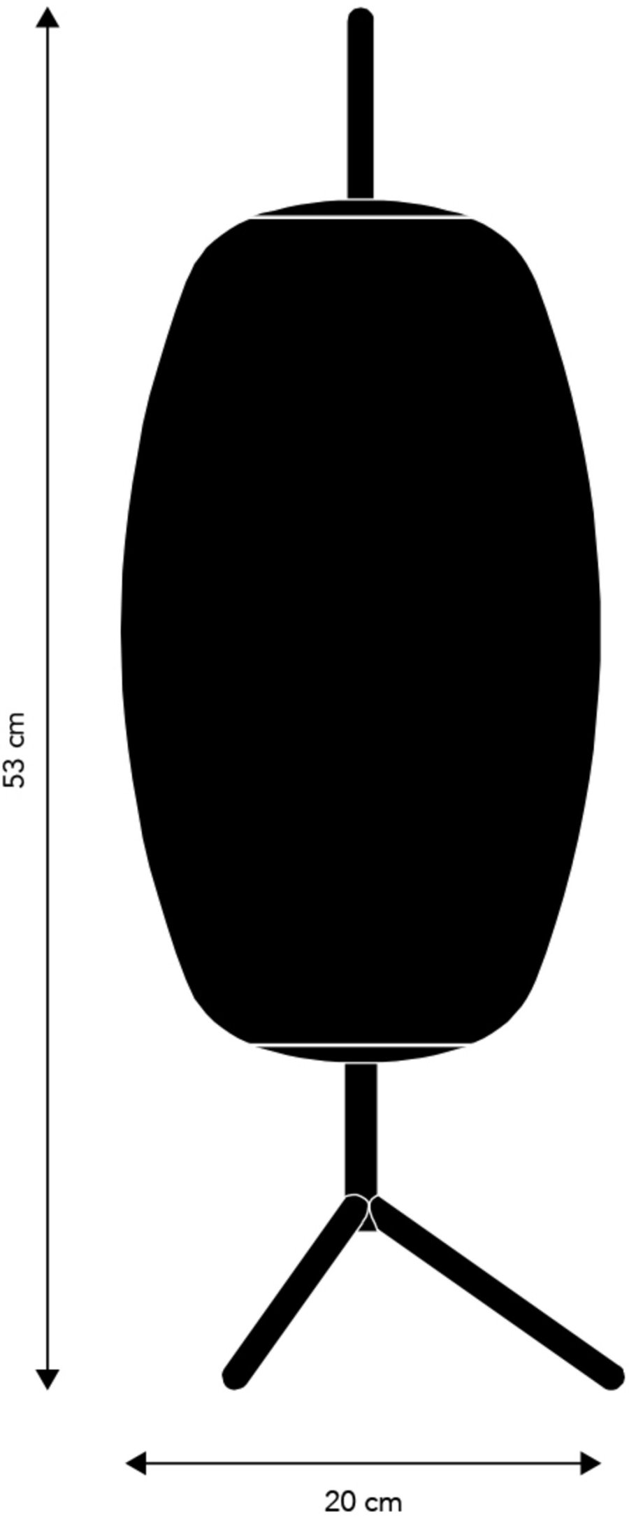 Frandsen Silk Bordlampe H53 cm, Opalhvid