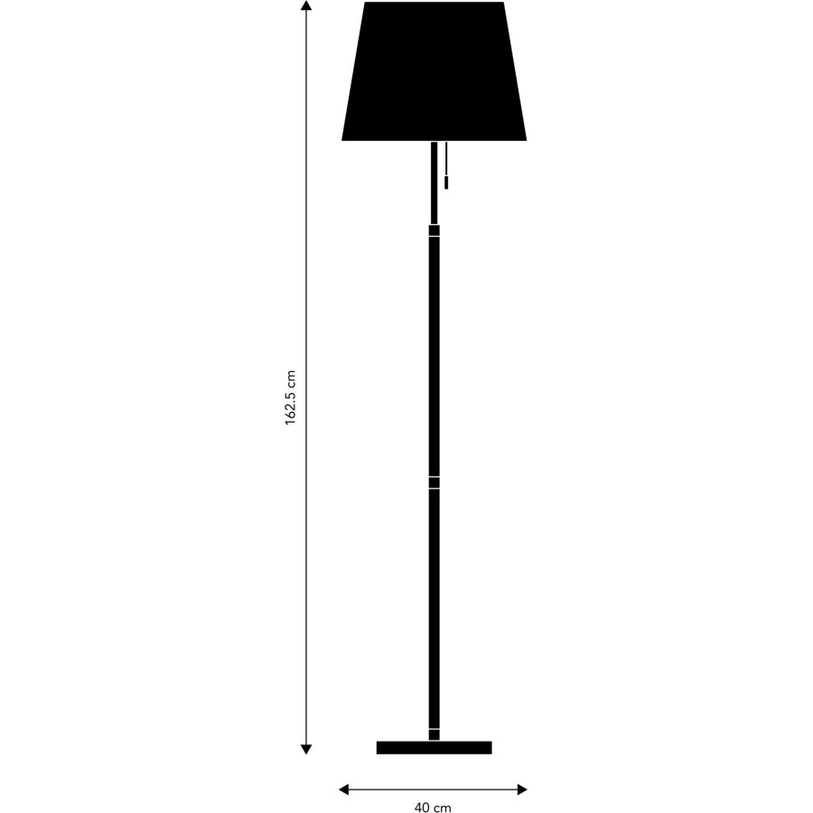 Frandsen Venice Gulvlampe H162,5 cm, Sort/Krom
