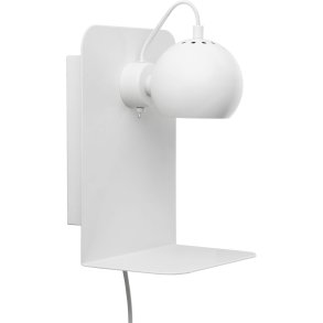 Frandsen Ball V�glampe m. USB H30 cm, Mat Hvid