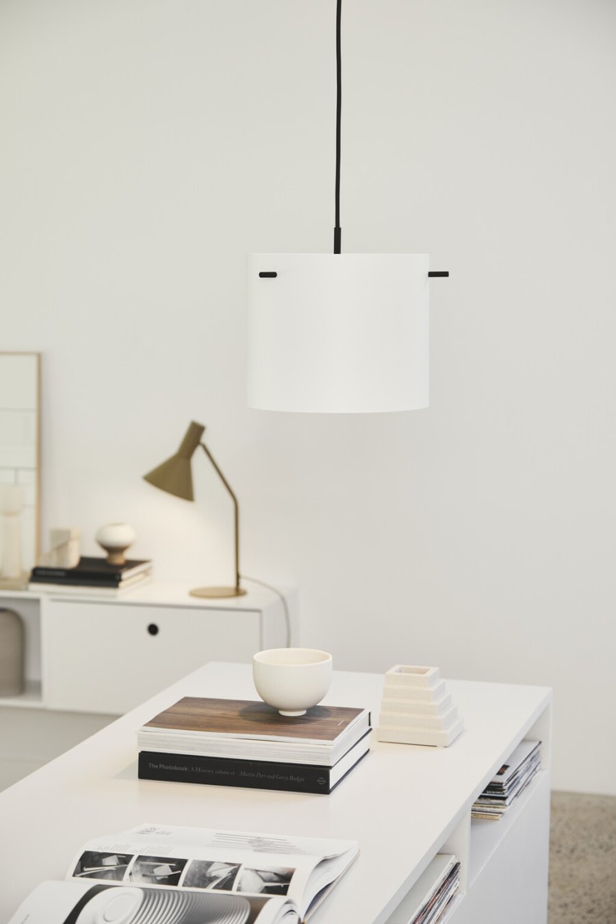 Frandsen FM1954 Pendel 28 cm, Mat Hvid