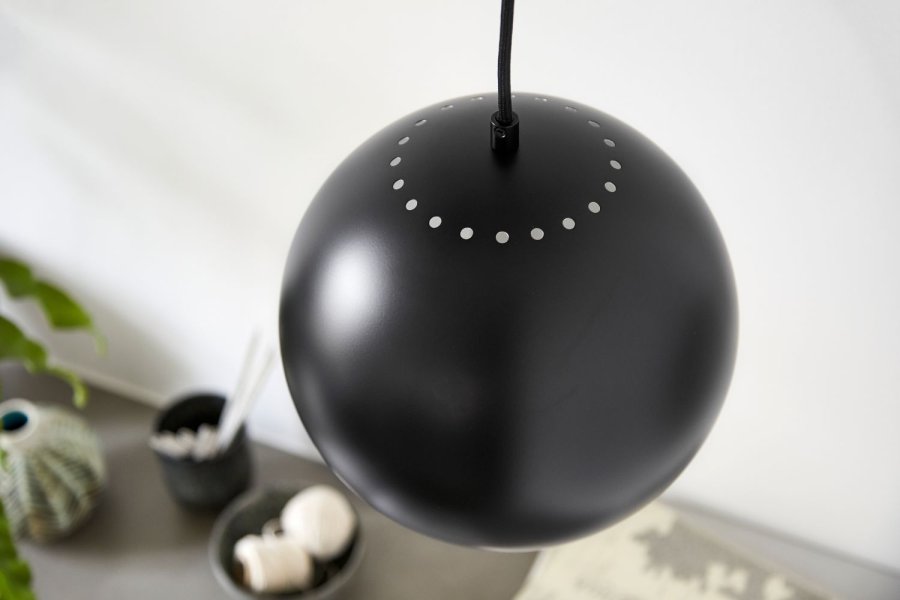 Frandsen Ball Hanglamp incl. Plafondrozet �25 cm, Mat Zwart