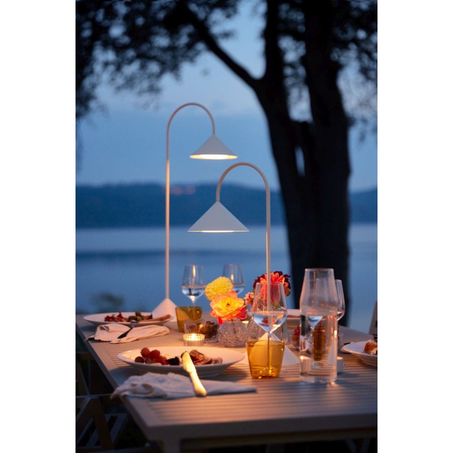 Frandsen Grasp Tr�dl�s Bordlampe LED H47 cm, Mat Hvid