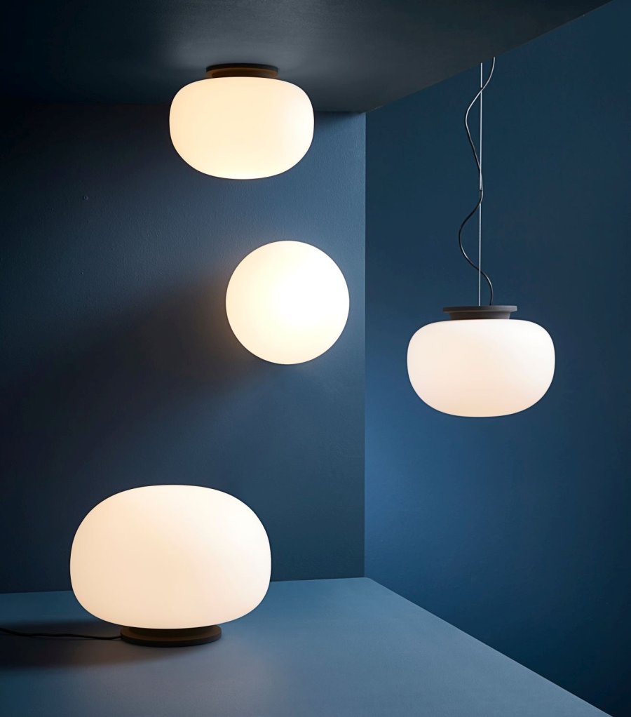 Frandsen Supernate Loftlampe �28 cm, Opalhvid/Sort