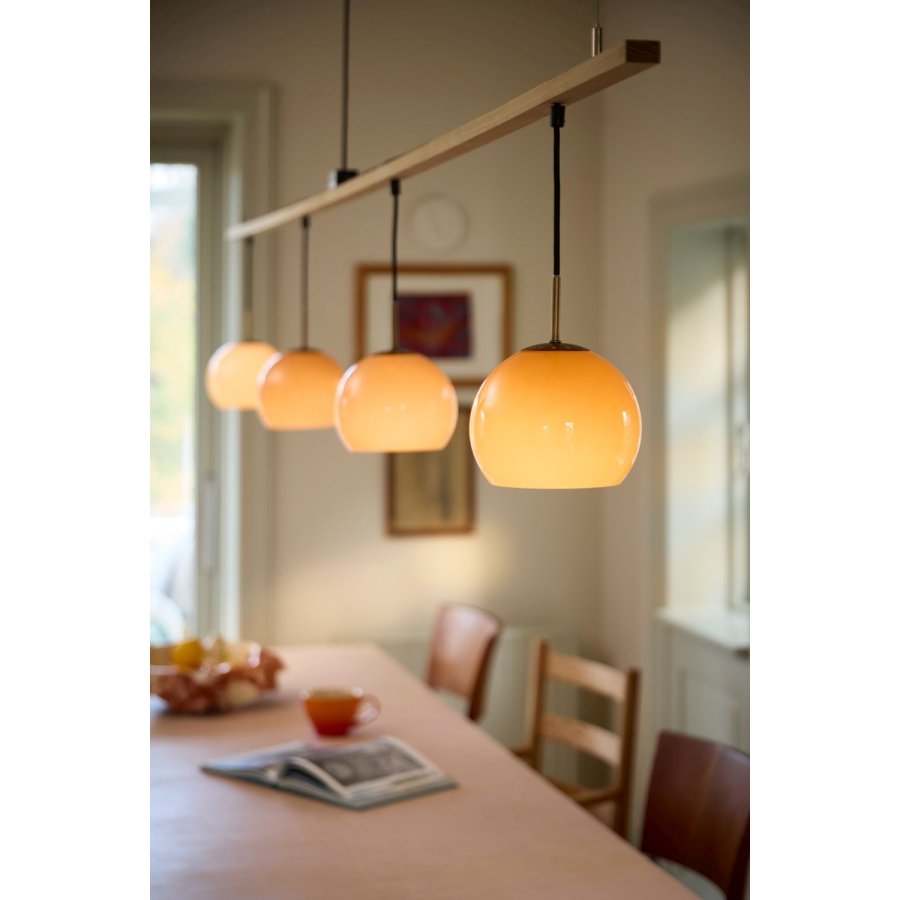 Frandsen Ball Glas Pendel �18 cm, Sand Grey