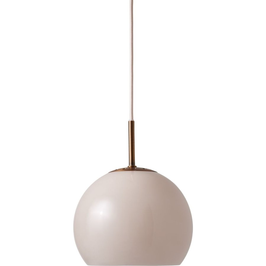 Frandsen Ball Glas Pendel �18 cm, Sand Grey