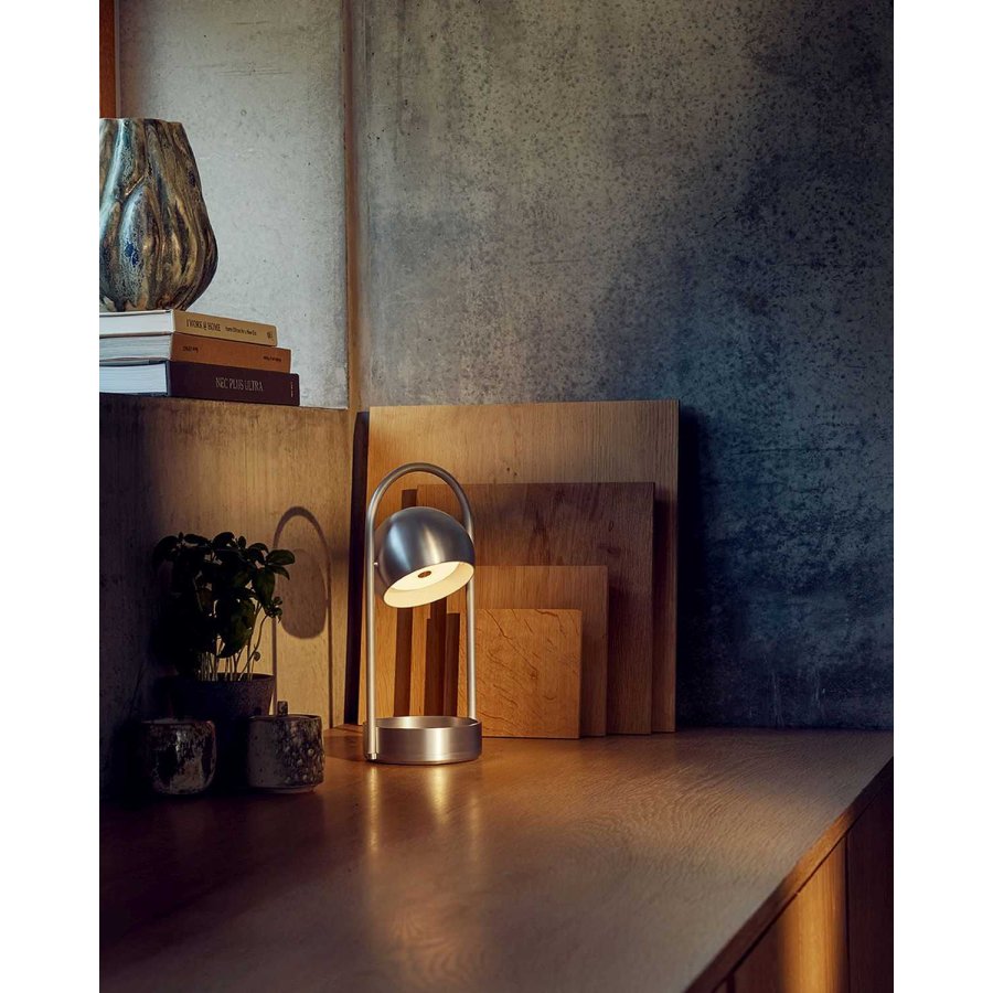 Frandsen Ball Tr�dl�s Bordlampe LED H32 cm, B�rstet Aluminium