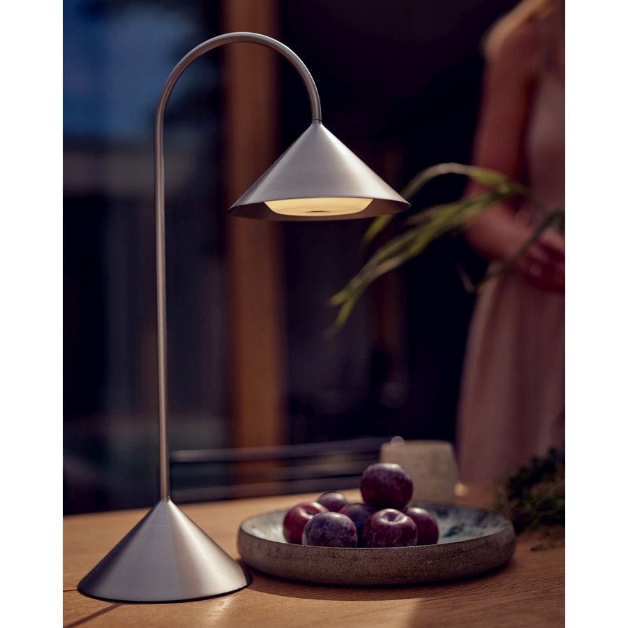 Frandsen Grasp Tr�dl�s Bordlampe LED H47 cm, B�rstet St�l
