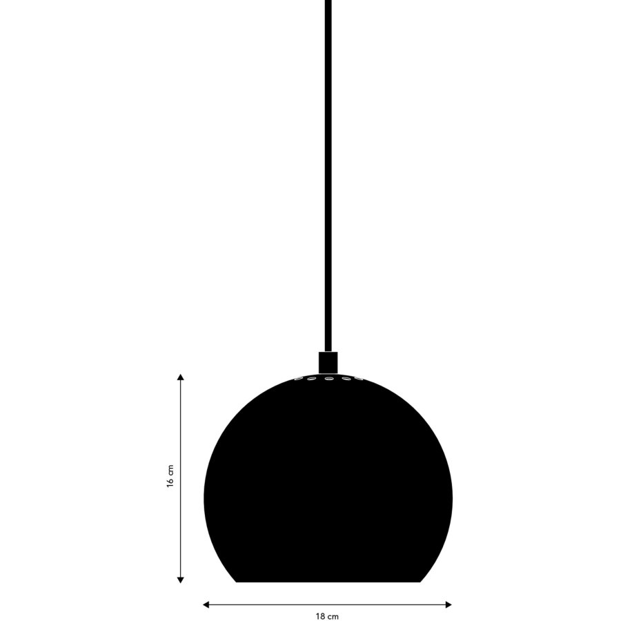 Frandsen Ball Pendelleuchte inkl. Baldachin 18 cm, Matt White