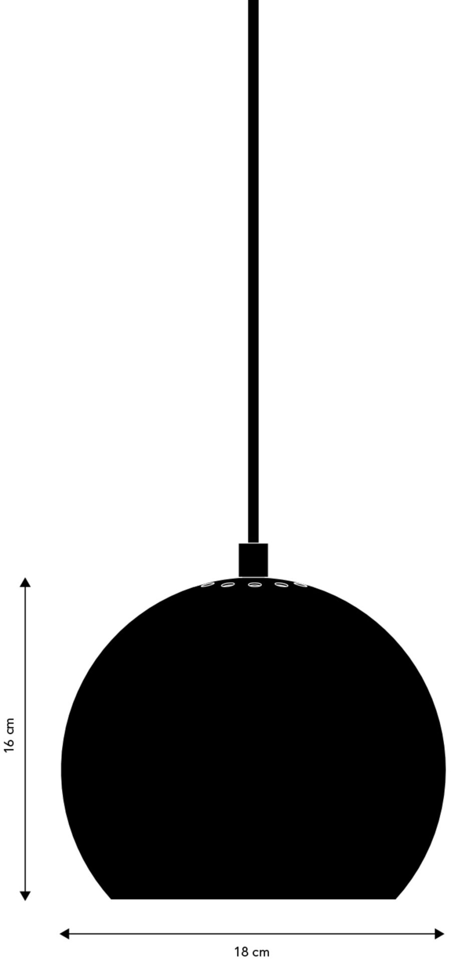 Frandsen Ball Pendelleuchte inkl. Baldachin 18 cm, Matt White