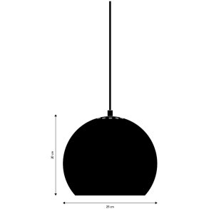 Frandsen Ball Pendel inkl. Baldakin Ø25 cm, Mat Hvid