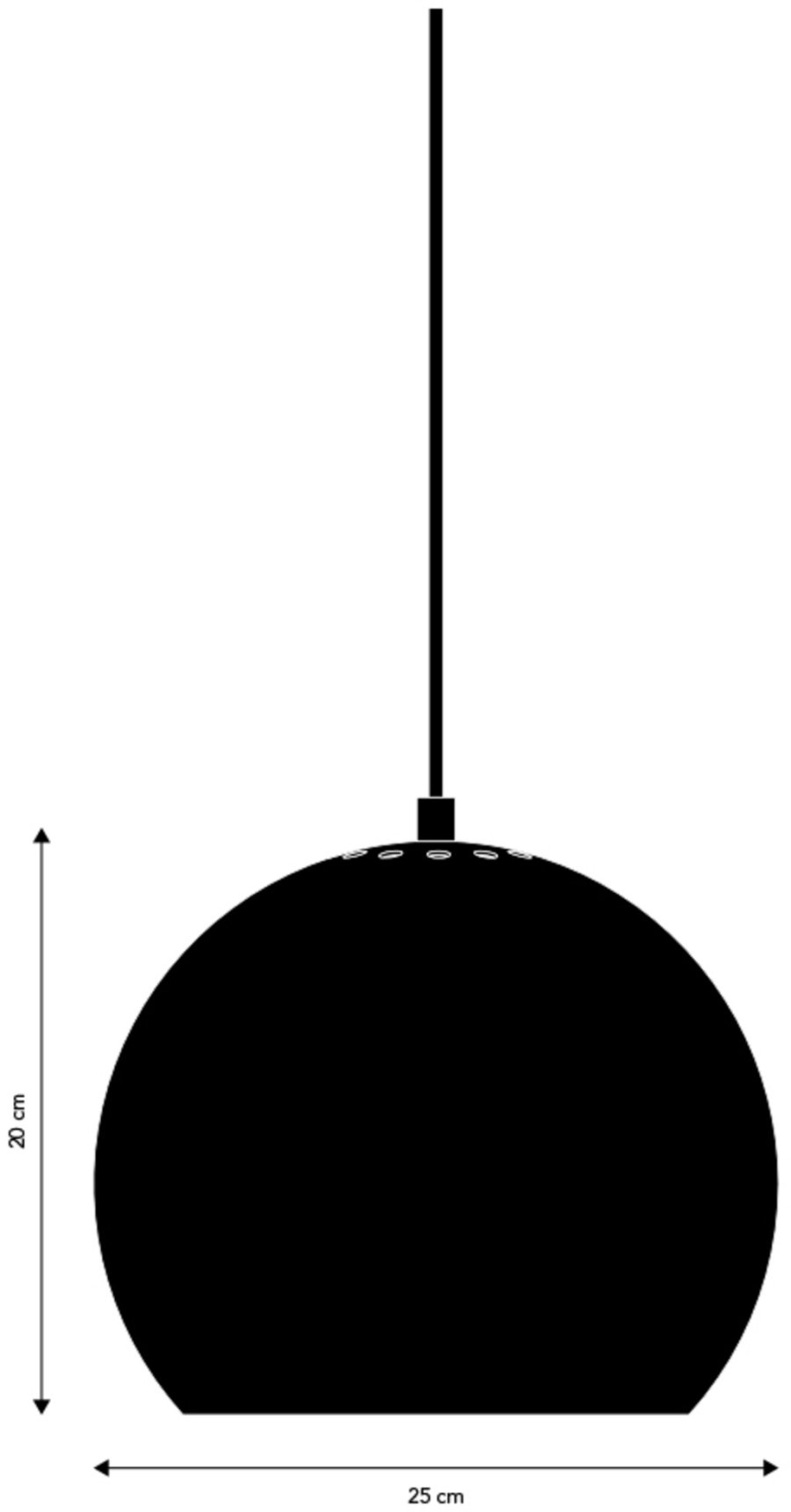 Frandsen Ball Pendelleuchte inkl. Baldachin 25 cm, Matt Hellgrau