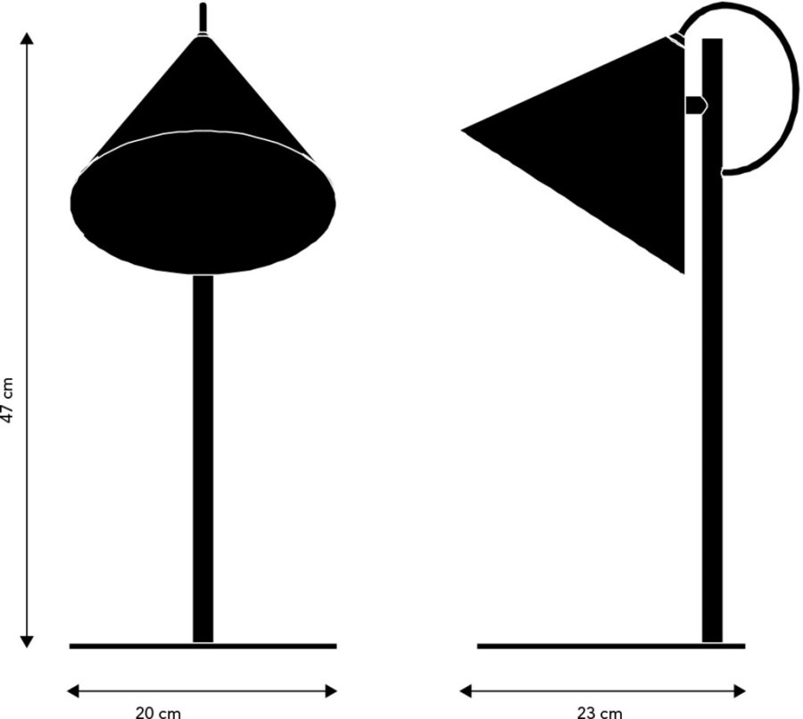 Frandsen Benjamin Tischleuchte 20cm, Matt Schwarz